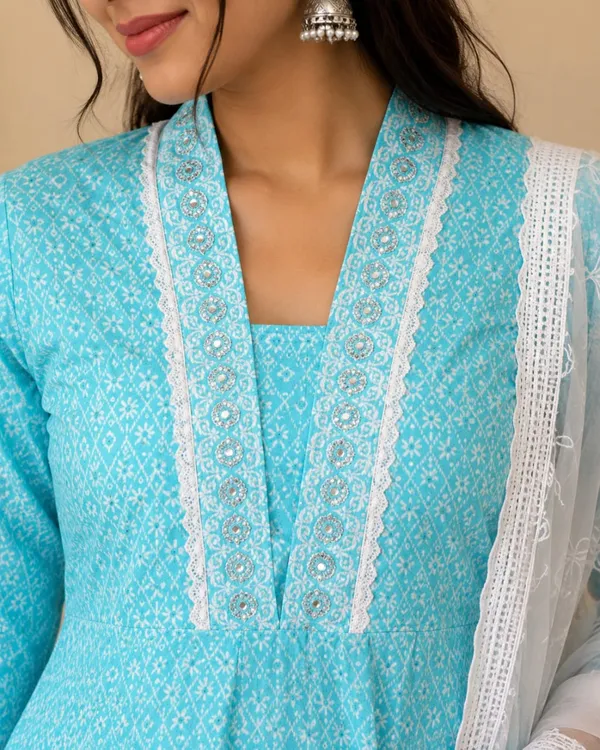 Blue_Cotton_Anarkali_Suit_Set_For_Women