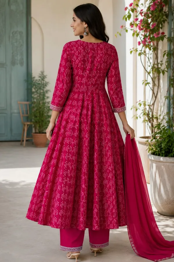 Pink_70%_Cotton,_30%_Polyester_Embroidered_Anarkali_Suit_Set_For_Women