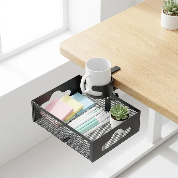 360°_Swivel_Storage_Caddy_with_Drawer_&_Cup_Holder