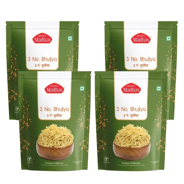 Bikaneri_Bhujia_|__1.6_kg_(400_g_x_4_packs)_|_Handmade_with_No_Palm_Oil