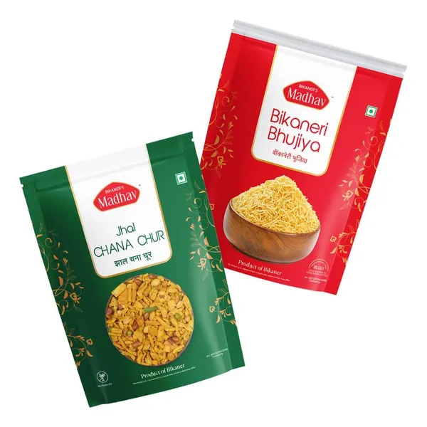 Bikaneri_Bhujiya_And_Jhal_Chana_Chur_Mix_|__Combo_pack_800G_(400_G_x_2)_|_Handmade_with_No_Palm_Oil