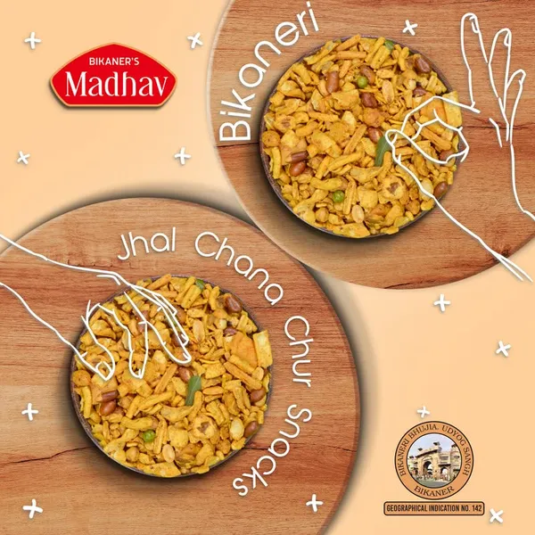 Bikaneri_Bhujiya_And_Jhal_Chana_Chur_Mix_|__Combo_pack_800G_(400_G_x_2)_|_Handmade_with_No_Palm_Oil