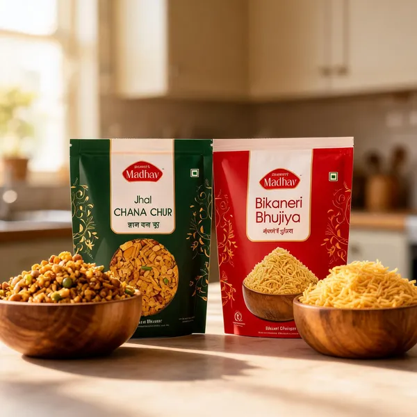 Bikaneri_Bhujiya_And_Jhal_Chana_Chur_Mix_|__Combo_pack_800G_(400_G_x_2)_|_Handmade_with_No_Palm_Oil