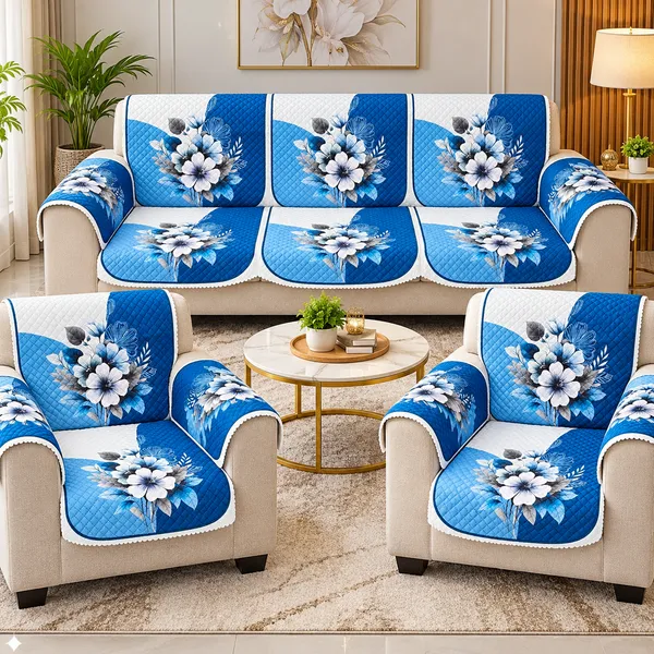 16_Piece_Blue_Floral_Quilted_Sofa_Cover_Set_with_Handle_Covers_for_3+1+1_Sofa_Set_|_Premium_Padded_Sofa_Seat_&_Back_Covers_|_Anti-Slip_Furniture_Protector
