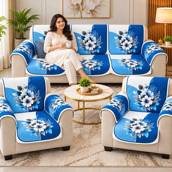 16_Piece_Blue_Floral_Quilted_Sofa_Cover_Set_with_Handle_Covers_for_3+1+1_Sofa_Set_|_Premium_Padded_Sofa_Seat_&_Back_Covers_|_Anti-Slip_Furniture_Protector