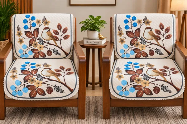 2_Seater_Sofa_Cover_for_Living_Room_|_Premium_Quilted_Floral_&_Bird_Print_Sofa_Cover_|_Elegant_Washable_Sofa_Protector_|_Decorative_Couch_Cover_for_Home_Decor