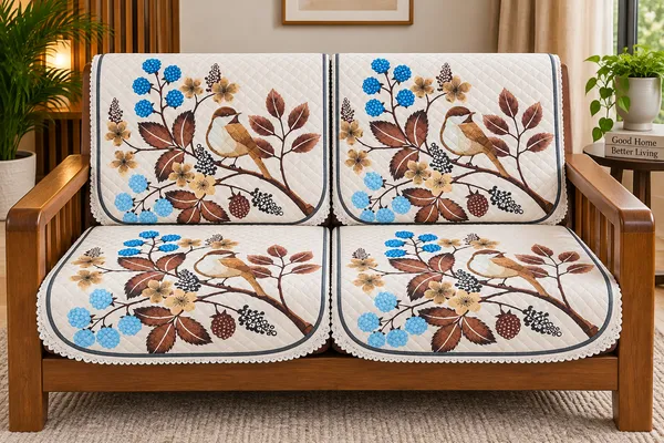 2_Seater_Sofa_Cover_for_Living_Room_|_Premium_Quilted_Floral_&_Bird_Print_Sofa_Cover_|_Elegant_Washable_Sofa_Protector_|_Decorative_Couch_Cover_for_Home_Decor