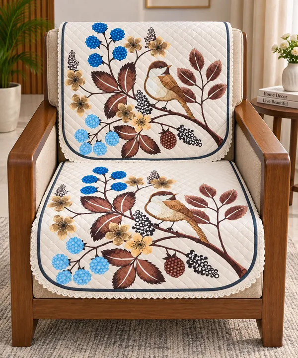 2_Seater_Sofa_Cover_for_Living_Room_|_Premium_Quilted_Floral_&_Bird_Print_Sofa_Cover_|_Elegant_Washable_Sofa_Protector_|_Decorative_Couch_Cover_for_Home_Decor