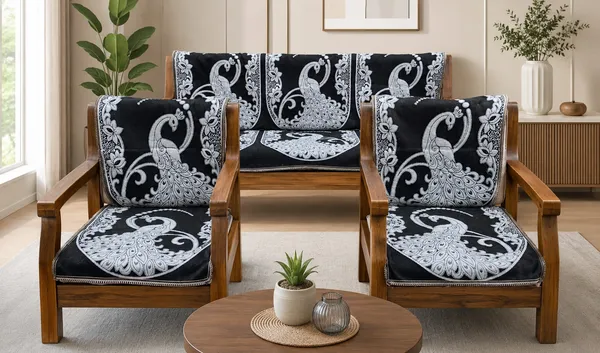 Samstyle_Black_Peacock_Sofa_Cover_Pack_Of_5
