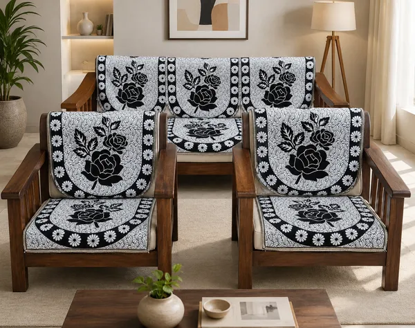 Samstyle_Black_Rose_Sofa_Cover_Pack_Of_5
