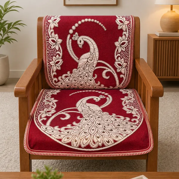 Samstyle_Maroon_Peacock_Sofa_Cover_Pack_Of_5
