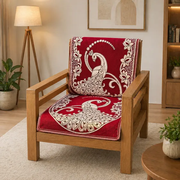Samstyle_Maroon_Peacock_Sofa_Cover_Pack_Of_5
