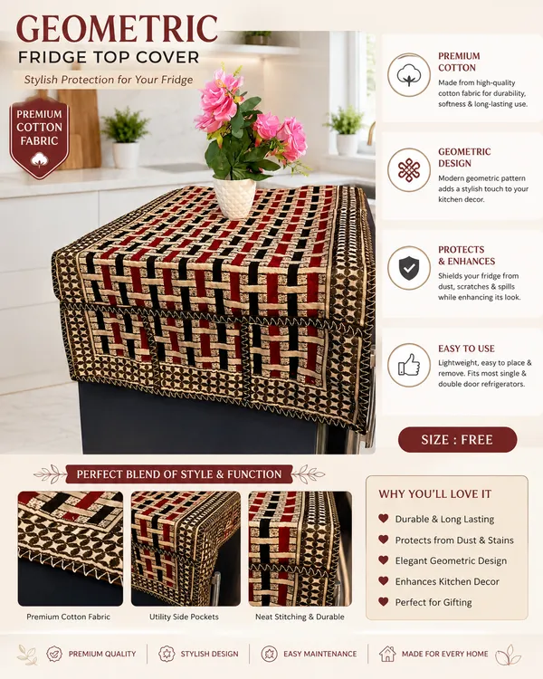 Samstyle_Maroon_Refridgerator_Top_Cover