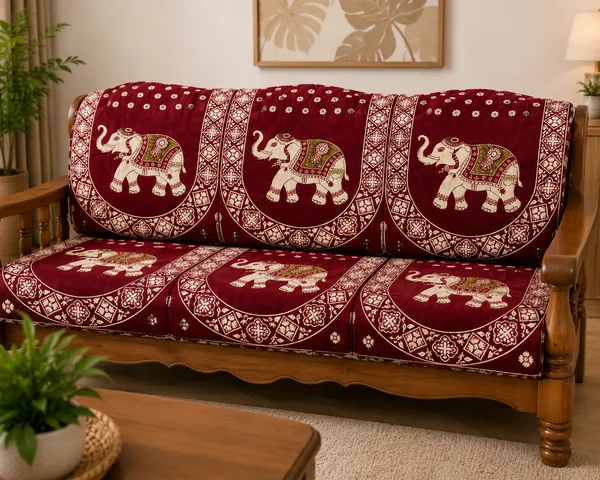 Samstyle_Maroon_Elephant_Pattern_Cover_Pack_Of_5