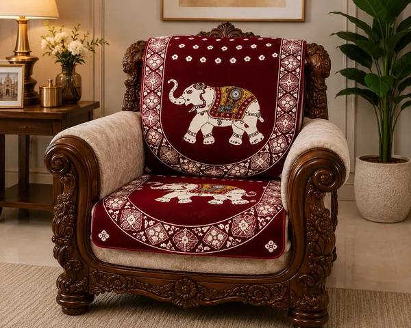 Samstyle_Maroon_Elephant_Pattern_Cover_Pack_Of_5