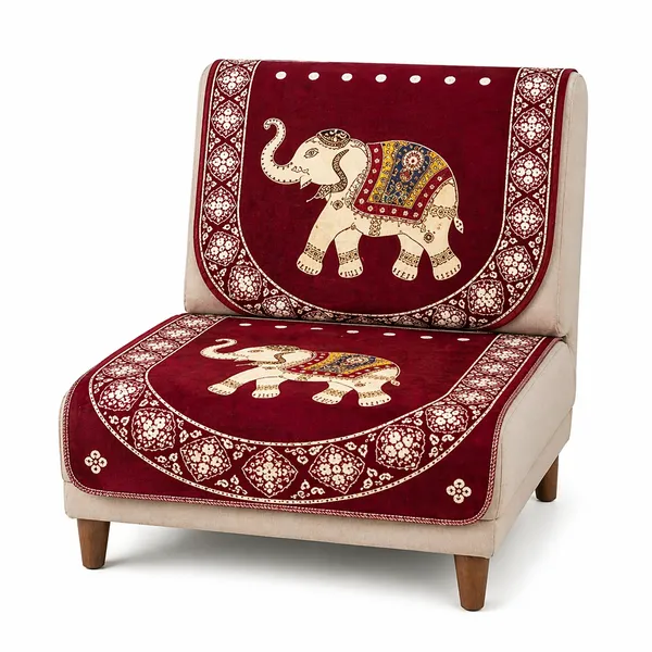 Samstyle_Maroon_Elephant_Pattern_Cover_Pack_Of_5