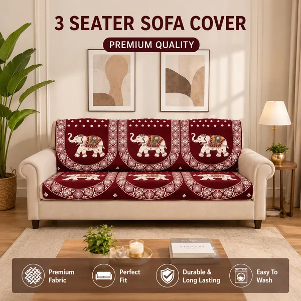 Samstyle_Maroon_Elephant_Pattern_Cover_Pack_Of_5