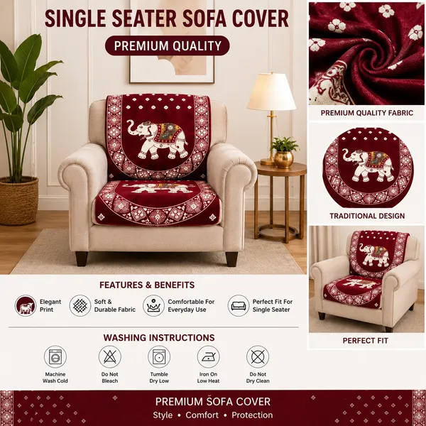 Samstyle_Maroon_Elephant_Pattern_Cover_Pack_Of_5