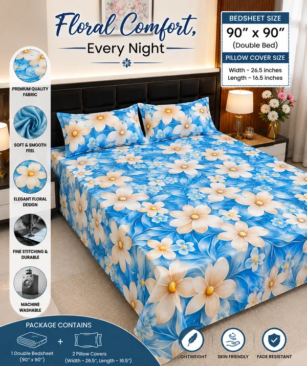 Premium_Floral_Double_Bedsheet_90x90_Inches_with_2_Matching_Pillow_Covers