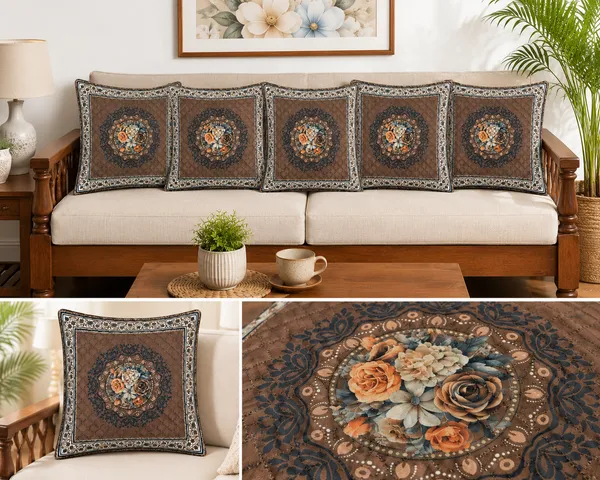 Samstyle_Royal_Brown_Cushion_Cover_Pack_Of_5