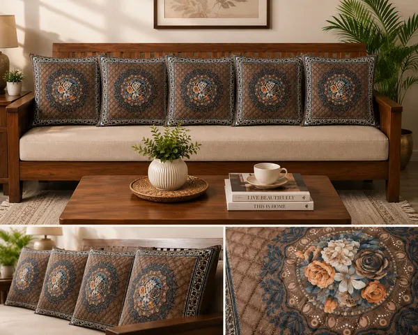Samstyle_Royal_Brown_Cushion_Cover_Pack_Of_5