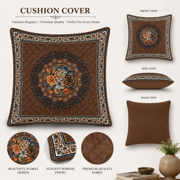 Samstyle_Royal_Brown_Cushion_Cover_Pack_Of_5