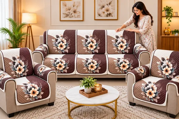 SamStyle_Collections_Premium_Quilted_Sofa_Cover_Set_3+1+1_Seater_|_Floral_Printed_Sofa_Covers_with_Armrest_Protection_|_Soft_Padded_Fabric_|_Elegant_Living_Room_Furniture_Protector