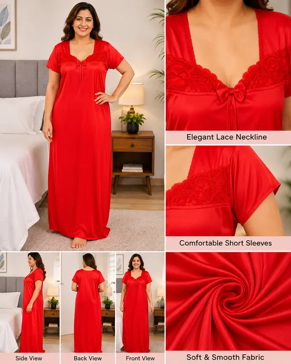 Women’s_Satin_Nighty_for_Women_|_Premium_Soft_Night_Dress_with_Lace_Neck_Design_&_Bow_Detail_|_Short_Sleeve_Full_Length_Sleepwear