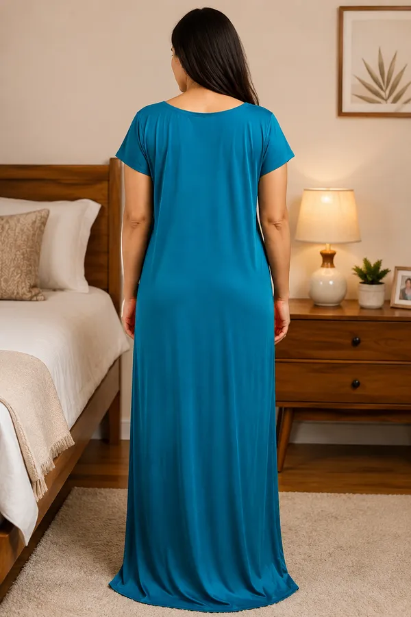 Women’s_Satin_Nighty_for_Women_|_Premium_Soft_&_Comfortable_Full-Length_Night_Dress_|_Short-Sleeve_Nightgown_with_Stylish_Lace_Neck_&_Bow_Design_|_Elegant_Sleepwear