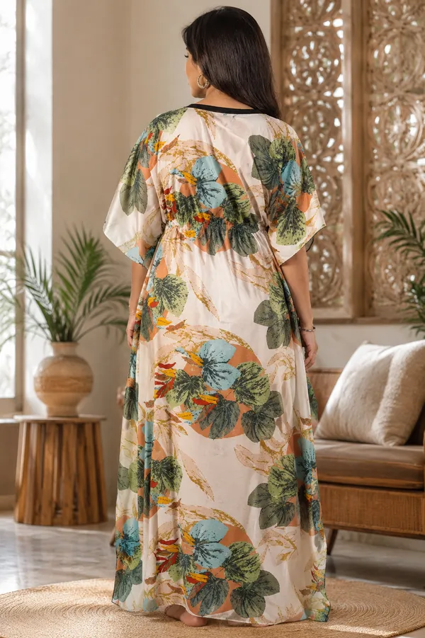 Kaftaan_Nighty_Leaves_Pattern