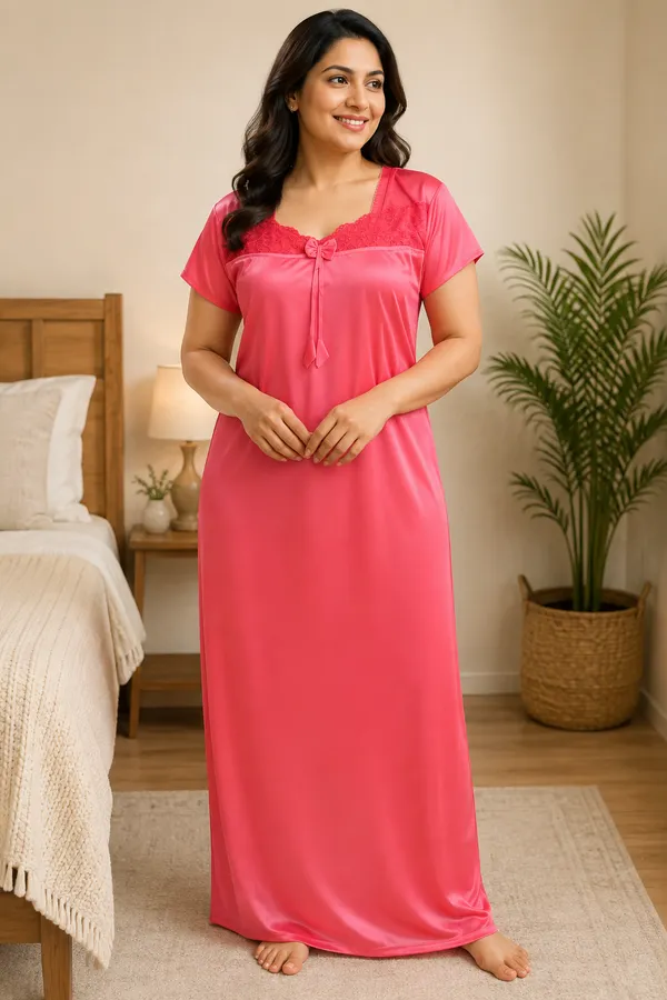 omen’s_Satin_Nighty_|_Premium_Satin_Night_Dress_for_Women_with_Lace_Neck,_Bow_Design_&_Short_Sleeves