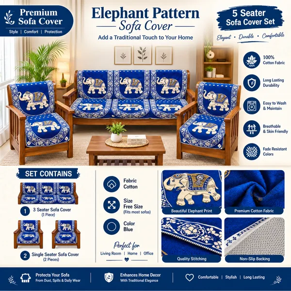 Samstyle_Blue_Elephant_Pattern_Cover_Pack_Of_5