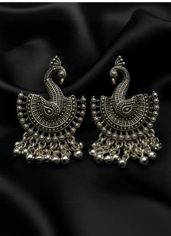 Oxidized_Silver_Tone_Peacock_Embossed_Jhumka_Earrings_For_Women