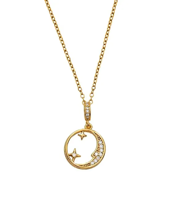 Gold_Tone_Crescent_Moon_Star_Pendant_Necklace_For_Women