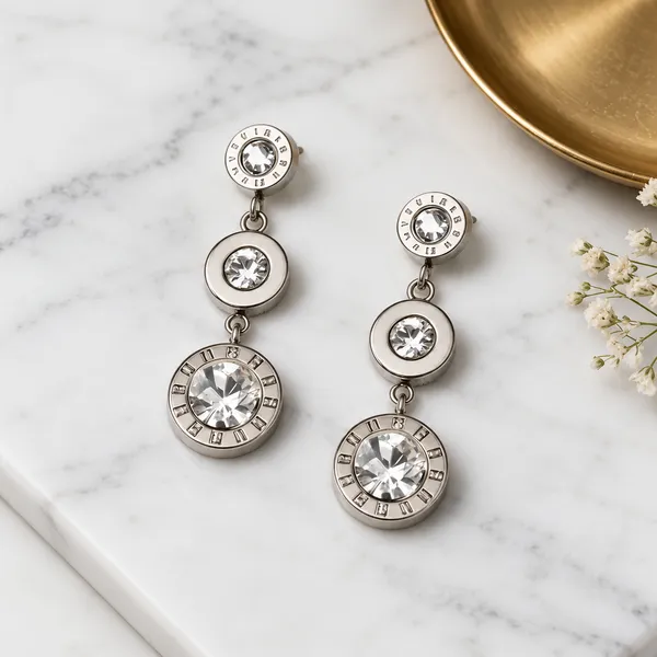 Silver_Tone_Rhinestone_Roman_Numeral_Drop_Earrings_For_Women