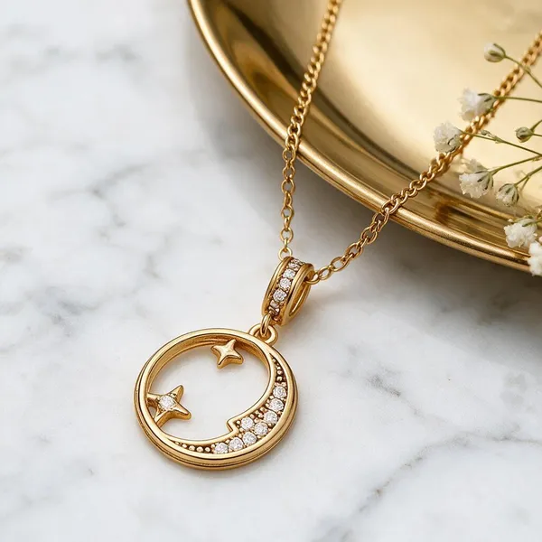 Gold_Tone_Crescent_Moon_Star_Pendant_Necklace_For_Women