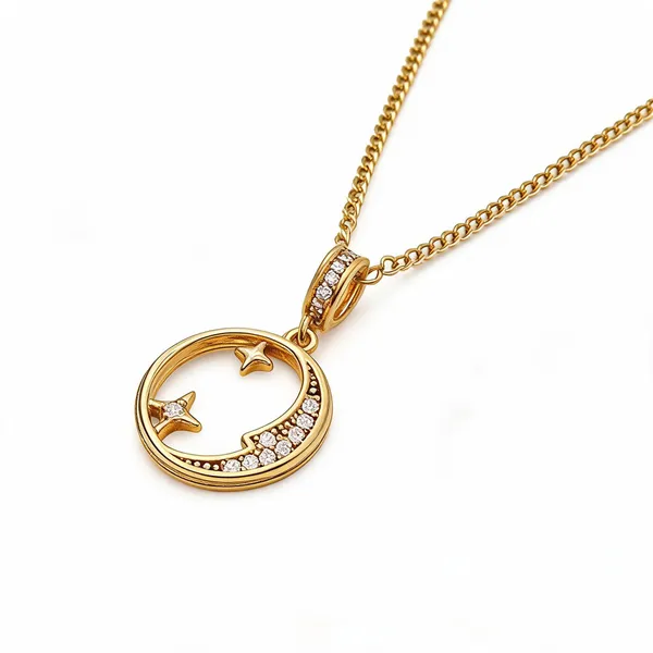 Gold_Tone_Crescent_Moon_Star_Pendant_Necklace_For_Women