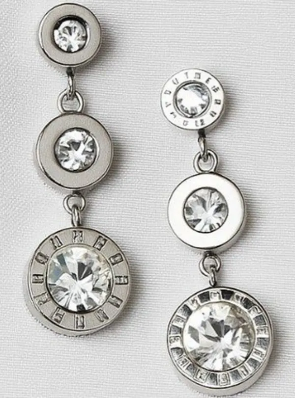 Silver_Tone_Rhinestone_Roman_Numeral_Drop_Earrings_For_Women