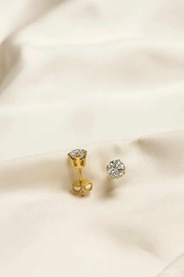 Gold_Tone_Round_Clear_Stone_Stud_Earrings_For_Women