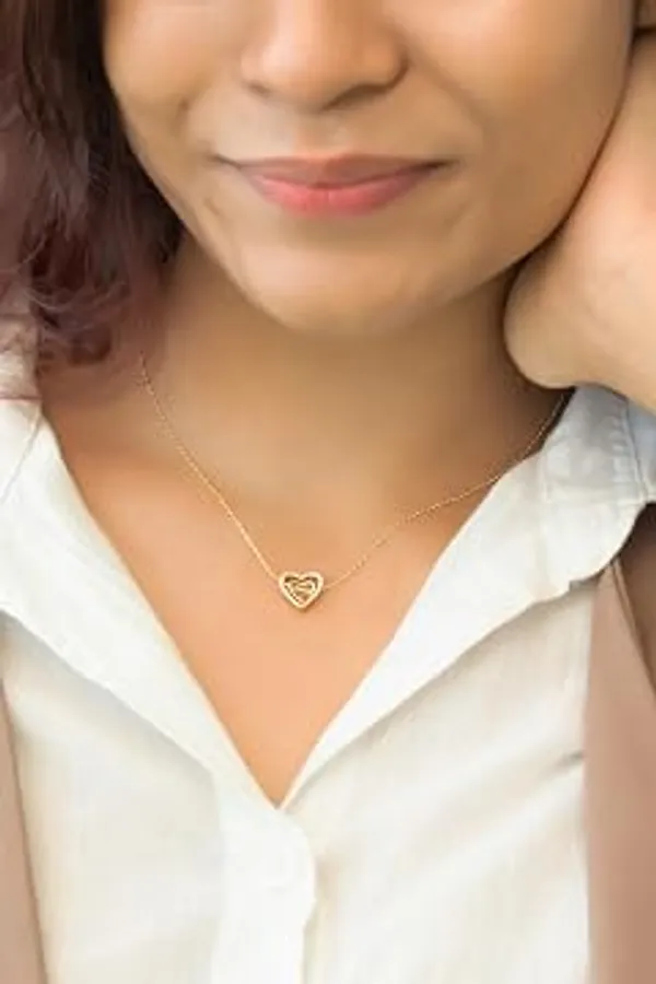 Gold_Tone_Layered_Heart_Pendant_Necklace_For_Women
