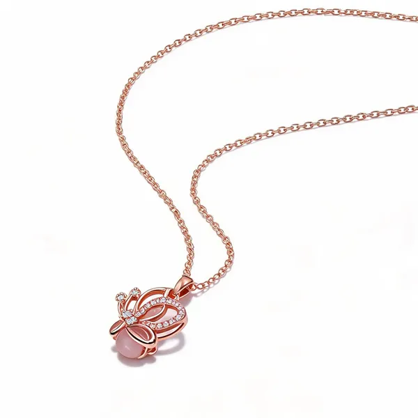Rose_Gold_Tone_Butterfly_Pendant_Necklace_For_Women