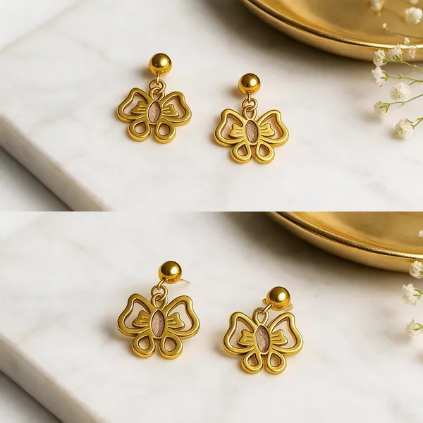 Gold_Tone_Butterfly_Drop_Earrings_For_Women