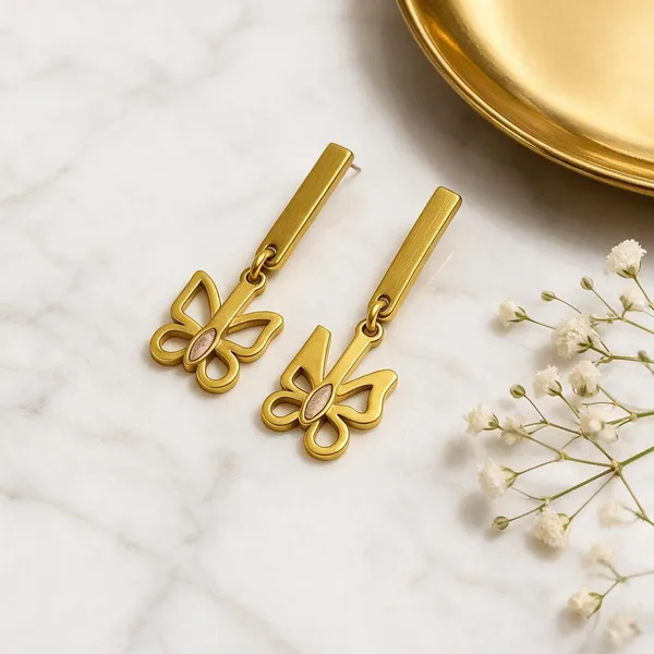 Gold_Tone_Elongated_Bar_Butterfly_Drop_Earrings_For_Women