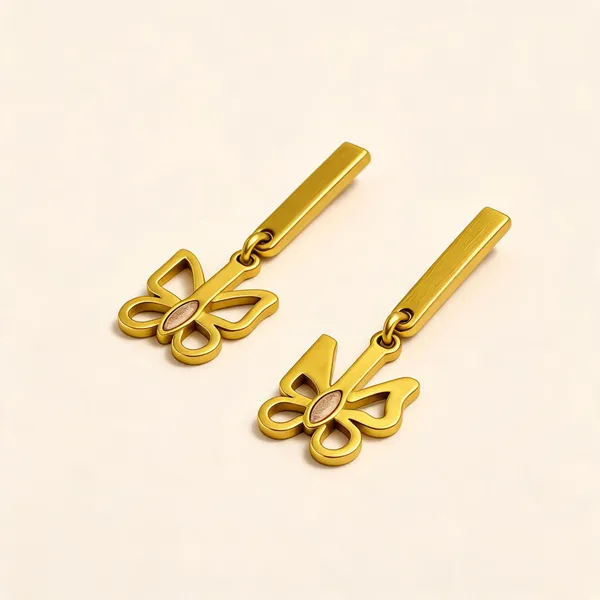 Gold_Tone_Elongated_Bar_Butterfly_Drop_Earrings_For_Women