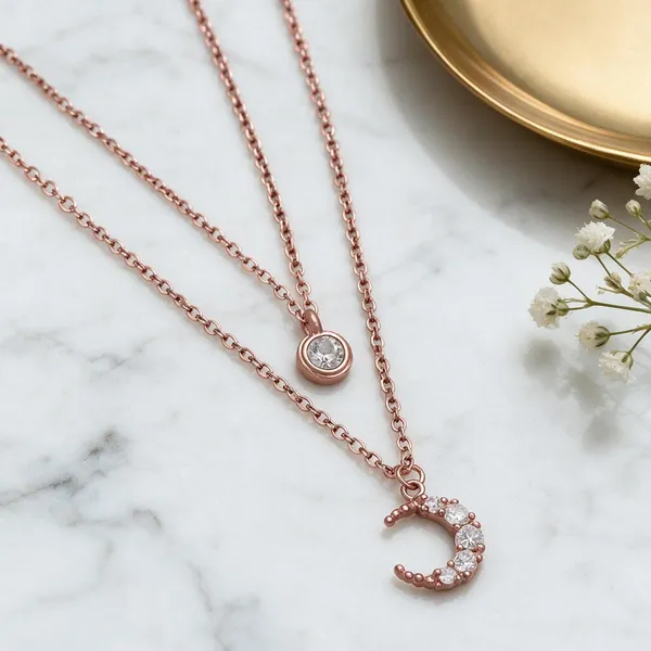 Rose_Gold_Tone_Crystal_Charm_Layered_Necklace_For_Women