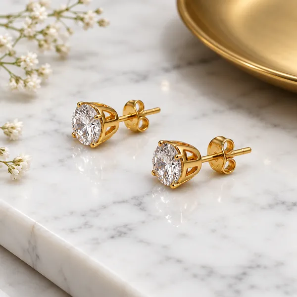 Gold_Tone_Round_Clear_Stone_Stud_Earrings_For_Women