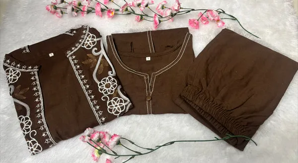 Mocha_Brown_Floral_Embroidered_Jacket_Set