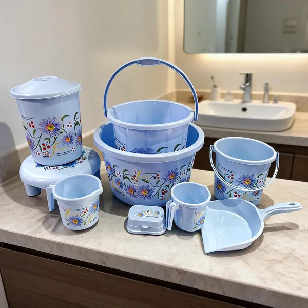 Multicolor_10pc__Plastic_Bathroom_Set_For_Home
