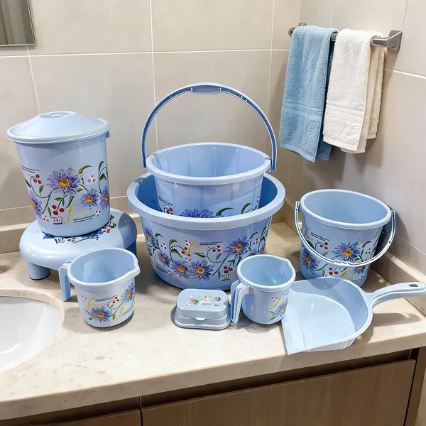 Multicolor_10pc__Plastic_Bathroom_Set_For_Home