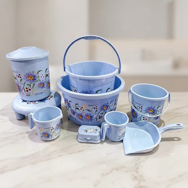 Multicolor_10pc__Plastic_Bathroom_Set_For_Home